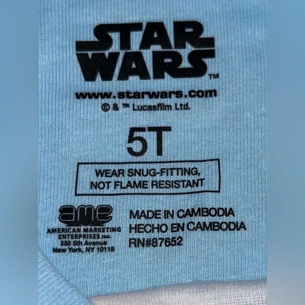 Star Wars The Mandalorian Boys Blue 2-PC Grogu Baby Yoda Long Sleeve Pajamas